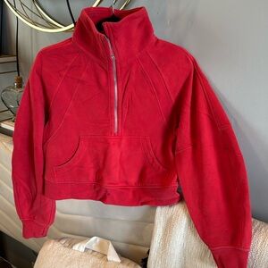 lululemon scuba pullover half zip cropped